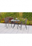 MERXX Garten-Essgruppe &raquo;&raquo;Roma&laquo;&laquo; rinkinys Pulverbeschichtetes Aluminiumgestell 3 Stk. dalys Tisch: &Oslash;x H: 72x73 cm