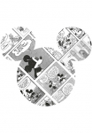 Komar Tapetai &raquo;Vlies selbstklebend - Mickey Head Comic Cartoon - Gr&ouml;&szlig;e 125 x 125 cm&laquo; ra&scaron;tuotas glatt vaikų kambario baldų komplektas