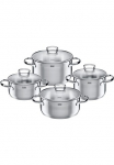 Silit Puodų rinkinys &raquo;Toskana Indukcinė Puodas rinkinys su stiklinis dangtis teilmattiert&laquo; rinkinys je 1 puodas &Oslash; 16/20 cm je 1 puodas mėsai &Oslash; 16/20 cm 8 Stk. dalys Nerūdijančio plieno 18/10
