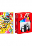 Nintendo Switch Nintendo &Scaron;akotuvas Konsolių rinkinys &raquo;OLED wei&szlig; + Mario Party Jamboree&laquo; 64 GB