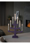 KONSTSMIDE Dekoratyvinis &scaron;viestuvas &raquo;Weihnachtsdeko&laquo; E10 1 Stk. Warmwei&szlig; Žvakidė blau/purpurfarben lackiert