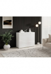 HBZ Komoda &raquo;Spice wei&szlig; blizgus pavir&scaron;ius BxHxT 100x80x40 cm&laquo; komoda su 2 durys ir 2 lentyna