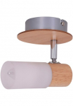 n&auml;ve &Scaron;viestuvas &raquo;Todtnau&laquo; E14 1 Stk. Holzart Gummibaum Spots flexibel kočėlas E14 max 5W wei&szlig;/natur
