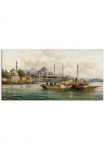 Artland Paveikslas &raquo;Handelsschiffe vor Hagia Sophia&laquo; Boote & Schiffe 1 Stk. dalys kaip Paveikslas ant drobės Plakatas in verschied. dydžiai