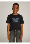 Calvin Klein Jeans Calvin KLEIN Džinsai Palaidinė apvalia i&scaron;kirpte &raquo;GRADIENT FLOCK LOGO SS Mar&scaron;kinėliai dėl Vaiki&scaron;ki iki 16 Jahre su Logopr&auml;gung
