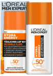L'OR&Eacute;AL PARIS MEN EXPERT Gesichtsfluid &raquo;HYDRA ENERGY T&Auml;GLICHES LSF 50+ INVISIBLE FLUID&laquo; Beugt sonnenbedingte Hautalterung vor fettet ir klebt nicht.