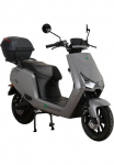 GreenStreet E-Motorroller &raquo;Rio 2000W 45 kmh grau ir Topcase&laquo; iki zu 55 km Reichweite breites Galinis žibintas zur besseren Sichtbarkeit