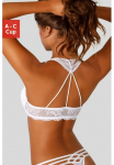 LASCANA Pakelianti liemenėlė su puo&scaron;nus nėriniai im B&auml;nderdesign sexy Dessous