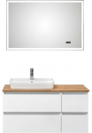 Saphir Vonios kambario baldų komplektas &raquo;Quickset 360 2 vnt. rinkinys su Keramik-Aufsatzbecken ir LED-Spiegel&laquo; rinkinys 2 Stk. dalys