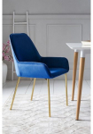 SalesFever Kėdė &raquo;Eleganter Esszimmerstuhl&laquo; (Set) 2 Stk.mit modernem messingfarbenem karkasas