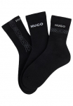 HUGO Underwear Puskojinės Rinkinys 3vnt. 3 pora dalys Logoschriftzug tiesaus kirpimo ra&scaron;tas