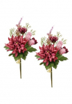 I.GE.A. Dirbtinė gėlė &raquo;Chrysanthemen-Bund 2vnt. rinkinys&laquo; 25cm Strau&szlig; k&uuml;nstlich Dirbtinių gėlių puok&scaron;tė Seidenblume Blumenbouquet Blumenstrau&szlig;