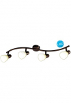 n&auml;ve LED &scaron;viestuvas &raquo;Mestre&laquo; E14 1 Stk. Warmwei&szlig; 4vnt. LED Wand-u. &scaron;viestuvas E14 braun Glasschirm wei&szlig;