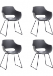 MCA furniture Kėdė &raquo;Rockville&laquo; (Set) 4 Stk.4er-Set Kufe plastikas I&scaron;laiko svorį 120 kg Sitzh&ouml;he ca. 46 cm