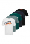 Jack & Jones Mar&scaron;kinėliai trumpomis rankovėmis &raquo;JJLUKE Mar&scaron;kinėliai SS CREW NECK 5PK MP&laquo; Rinkinys 5 Stk.