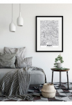 queence Paveikslas &raquo;Berlin Stadtkarte&laquo; Berlin | Deutschland | Schwarz-Wei&szlig; | Stadt | St&auml;dte 1 Stk. dalys HD Premium Poster-Druck ir Holzrahmen