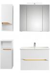 Saphir Vonios kambario baldų komplektas &raquo;Quickset 4 vienetai Keramik-Waschtisch ir LED-Spiegelschrank&laquo; 6 Stk. dalys