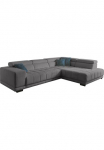 Die PlanBar Kampinė sofa &raquo;MP-IN15053 L-Form platus Schenkel&laquo; patogi su Kopfteilverstellung ir manueller Vorziehbank