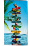good morning Paplūdimio rank&scaron;luostis &raquo;Beach Sign&laquo; Mikrofaser 100x180 Schnelltrocknend Sommer Strand Erwachsene