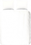 hip Patalynė &raquo; Uni&laquo; 2 Stk. 100% medvilnė Mako-Satin 135x200 Unifarben Wei&szlig; Užtrauktukas