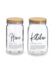 Zeller Present Stikliniai indai &raquo;HOME & KITCHEN&laquo; rinkinys HOME - 1000 ml &Oslash; 10 x 195 cm / KITCHEN 1400 ml &Oslash; 114 x 19 cm 2 Stk. dalys luftdicht verschlie&szlig;bar