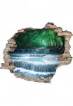 queence Sienos lipdukai &raquo;Fluss&laquo; Sienų lipdukai paveikslas selbstklebend 3D Wanddurchbruch