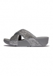 Fitflop &Scaron;lepetės &raquo;LULU CRINKLED SHIMMER&laquo; Slides maudymosi batai Abendmode su Glitter