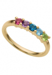Firetti Žiedas &raquo;Schmuck Dovanų Gold 333 Moteri&scaron;kas žiedas Auksinis žiedas Edelstein Farbstein&laquo; su Blautopas Peridot Amethyst Rhodolith