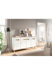 Home affaire Pailga indauja &raquo;Alesund plotis 185 cm 4 durys 1 stalčiai konischer Fu&szlig;&laquo; Scandi-Look Indauja spinta komoda Wohnm&ouml;bel Wohnzimmer