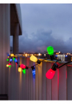KONSTSMIDE LED &scaron;ventinės lemputės 40 Stk.-flammig LED Biergartenkette opal 40 spalvoti Birnen / 80 warm wei&szlig;e Dioden