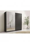 Home affaire Spinta su stumdomomis durimis &raquo;Kleiderschrank Fresno su 5 lentyna veidrodis ir Kleiderstange&laquo; Kabykla su 2 Schwebet&uuml;ren B/H/T 150/207/62 cm