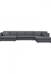 FLEXLUX Sofa &raquo;Lovane U-Form bequem ir komfortabel&laquo; &scaron;velnus & anschmiegsam gro&szlig;e Sitztiefe ant &Scaron;altų putų poliretano čiužinys dekoratyvinė pagalvėlė ir