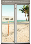 queence Sienų lipdukai &raquo;Surf's up&laquo; Sienų lipdukai paveikslas selbstklebend 3D langas
