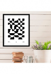 queence Paveikslas &raquo;Checkers&laquo; Abstrakt | Art | Kunst | Schriftz&uuml;ge | Schwarz-Wei&szlig; 1 Stk. dalys gerahmt