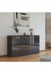 rauch Komoda &raquo;Kommode T&uuml;rkommode pailga indauja komoda FLIPP su Glasfront&laquo; plotis 160/180 cm su 4 lentyna 2-trg su 5 Stalčius ir Soft-Close 2 plotis pagamintas in GERMANY