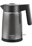 BOSCH Virdulys &raquo;DesignLine TWK5P475 Ausgie&szlig;en be Spritzer Tassenanzeige&laquo; 17 l 2400 W gro&szlig;e Wasserstandsanzeige &Uuml;berhitzungsschutz grau