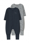 Name It Pižama &raquo;NBMNIGHTSUIT 2P ZIP FF GREY DINO NOOS&laquo; Rinkinys 2 dalys su puo&scaron;nus Dino-Motiven