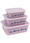 AWAVE&reg; Maisto laikymo indai &raquo;AWAVE&laquo; rinkinys 3 Stk. dalys su rPET 400/700/1300 ml