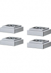 Saphir M&ouml;belfu&szlig; &raquo;Quickset Kojelių rinkinys 4vnt. rinkinys Sockelf&uuml;&szlig;e Silber matinis 2 cm hoch&laquo; 4 Stk. dalys M&ouml;belbeine i&scaron; plastikas 4 vienetai Badm&ouml;bel-F&uuml;&szlig;e F&uuml;&szlig;e dėl M&ouml;bel