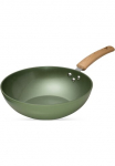 JUST VEGAN Wok keptuvė &raquo;CeraVegan&laquo; Aliumininis 1 Stk. dalys Pflanzliche keramikinė danga Indukcinė &Oslash; 28 cm
