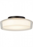Searchlight Lubinis &scaron;viestuvas &raquo;Puck Flush - Black Metal Clear & Opal Glass&laquo; LED-Modul 1 Stk. Warmwei&szlig;