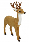 I.GE.A. Dekoratyvinė figurėlė &raquo;Tierfigur Reh i&scaron; Kunstfell&laquo; Waldtier Statue Ornament mink&scaron;tas žaislas Weihnachtsdeko Winterdeko Pelztier