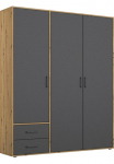 rauch Spinta &raquo;Kleiderschrank spinta Kabykla skalbinių spinta VOYAGER&laquo; in 3 padėties Ausstattungen BASIC/CLASSIC/PREMIUM su 2 modernen Griffvarianten su Au&szlig;enschubladen pagamintas in GERMANY