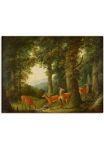 Artland Paveikslas ant drobės &raquo;Waldlandschaft su Rotwild. aplink 1760/70&laquo; Wald 1 Stk. dalys ant Holzrahmen gespannt