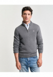 Gant Megztinis &raquo;kasdienis COTTON HALF ZIP&laquo; su grafischer Logostickerei ant der Brust