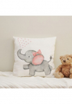 queence Dekoratyvinė pagalvėlė &raquo;Rosa Elefantenbaby&laquo; Pagalvės užvalkalas su HD Premium ra&scaron;tas geruchsneutral 40x40cm