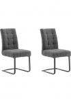 MCA furniture Kėdė &raquo;Salta&laquo; (Set) 2 Stk.(2er-Set) Gestell-Flachrohr juoda spalva matinis lackiert Aqua Clean Bezug