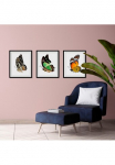 queence Paveikslas &raquo;Andy&laquo; Insekten | Kunst | Schmetterlinge | historische Ereignisse 1 Stk. dalys HD Premium Poster-Druck ir Holzrahmen