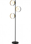 Searchlight Pastatomas &scaron;viestuvas &raquo;Orbital Floor Lamp - Black Metal Gold Leaf & Opal Glass&laquo; G9 1 Stk.