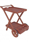 Garden Pleasure Serviravimo vežimėlis &raquo;Toledo&laquo; Eukalyptusholz 88x54 cm rollbar
